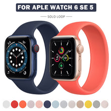 Load image into Gallery viewer, Sport Loop Band For Apple Watch Series 6 SE 44mm 40mm Silicone Strap For Apple Watch 6 5 4 3 44mm 40mm 42mm 38mm Solo Loop Strap