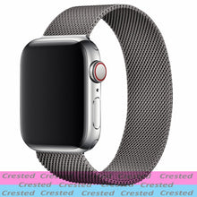 Load image into Gallery viewer, Strap For Apple watch band 44mm 40mm iWatch 42mm 38mm stainless steel Metal bracelet magnetic loop Apple watch 3 4 5 6 se