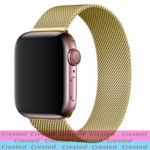 Strap For Apple watch band 44mm 40mm iWatch 42mm 38mm stainless steel Metal bracelet magnetic loop Apple watch 3 4 5 6 se