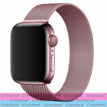 Load image into Gallery viewer, Strap For Apple watch band 44mm 40mm iWatch 42mm 38mm stainless steel Metal bracelet magnetic loop Apple watch 3 4 5 6 se