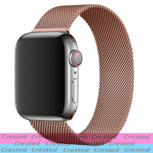 Strap For Apple watch band 44mm 40mm iWatch 42mm 38mm stainless steel Metal bracelet magnetic loop Apple watch 3 4 5 6 se