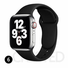 Load image into Gallery viewer, Silicone Strap For Apple Watch Band 44mm 40mm 38mm 42mm Smartwatch Rubber Sports Watchband Belt Bracelet iWatch Serie 3 4 5 6 SE