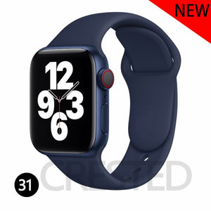 Silicone Strap For Apple Watch Band 44mm 40mm 38mm 42mm Smartwatch Rubber Sports Watchband Belt Bracelet iWatch Serie 3 4 5 6 SE